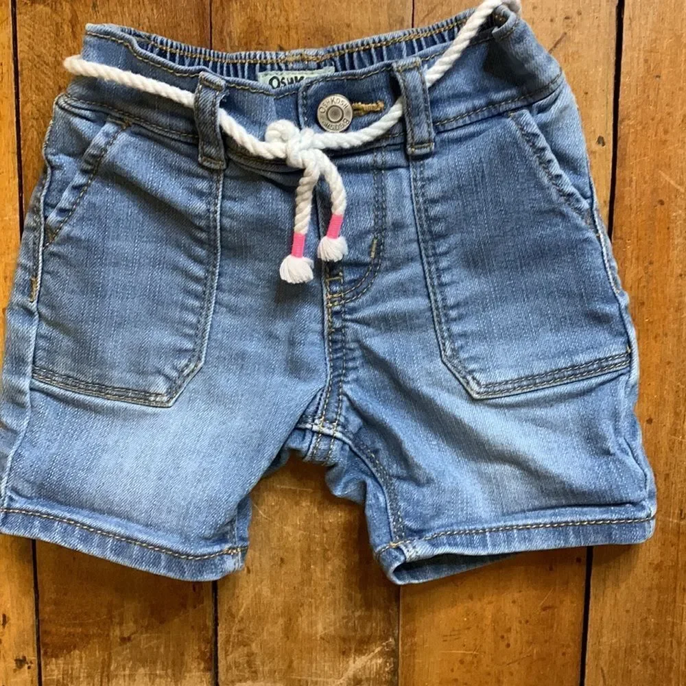 Oshkosh outfit size 9 months shirt Carters shorts summer outfit dinosaur pink